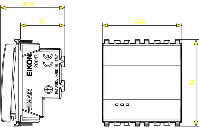 1P 16AX reversing-switch 2M grey - Image 2