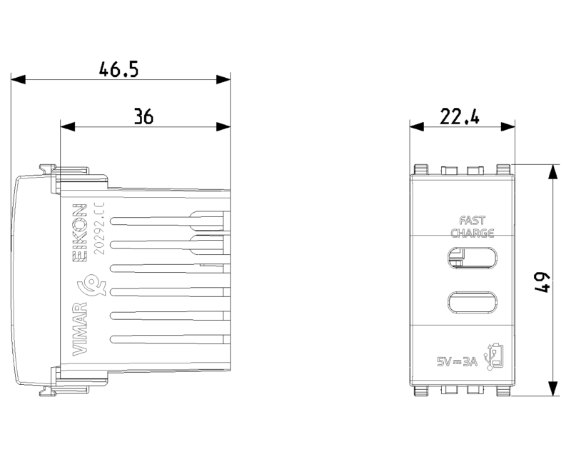 C+C-USB supply unit 5V 3A 1M grey - Image 2