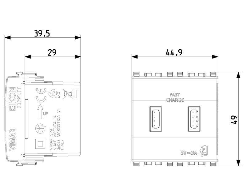 C+C-USB supply unit 5V 3A 2M grey - Image 2