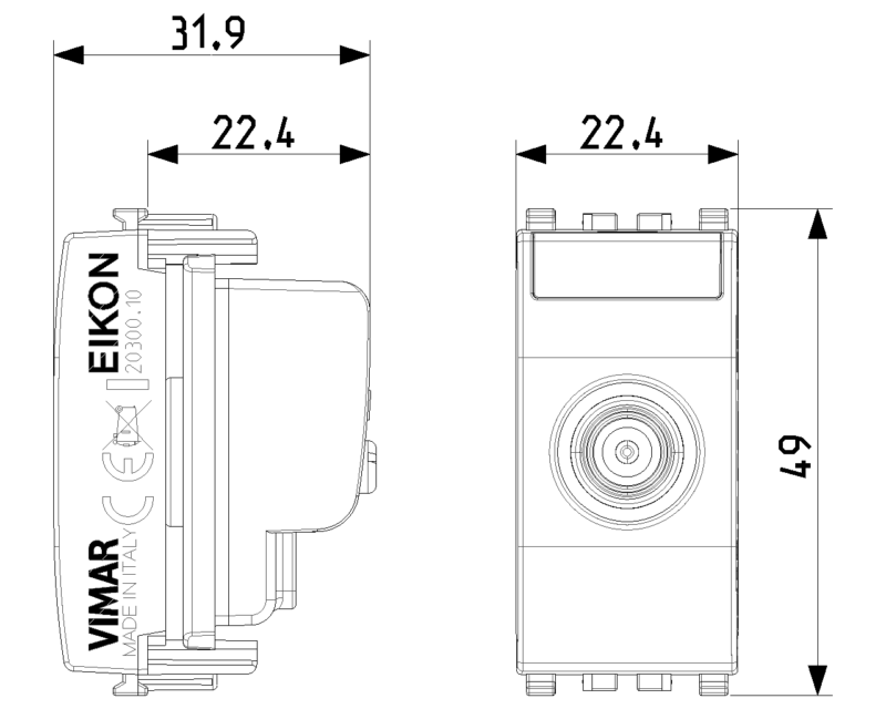 TV-RD-SAT through-line outlet grey - Image 2