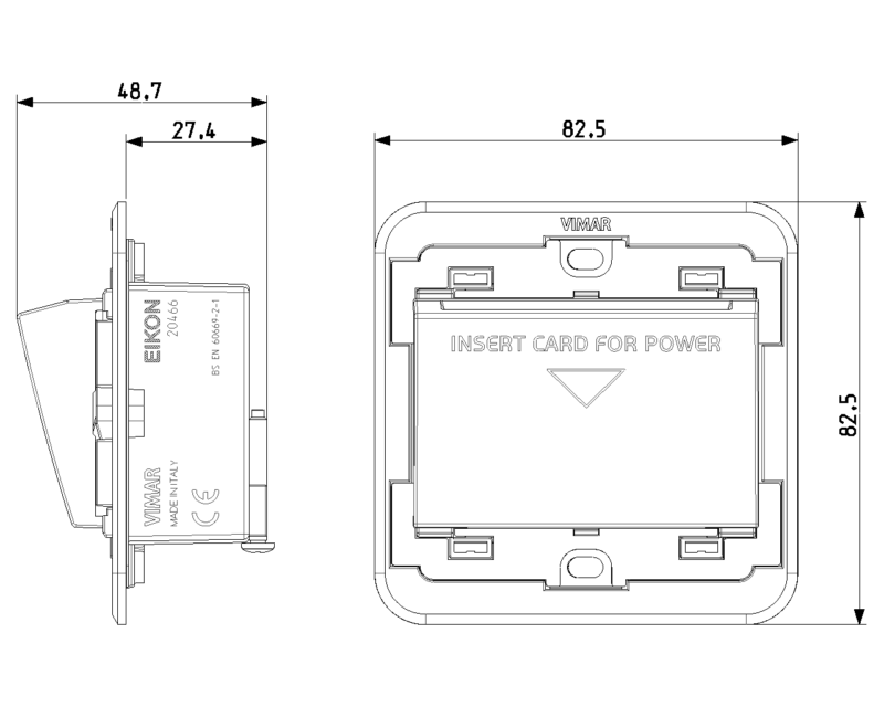 Badge switch 230V grey - Image 2