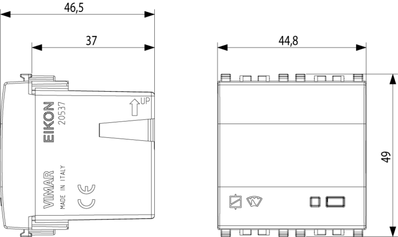 16A relay actuator+current sensor grey - Image 2