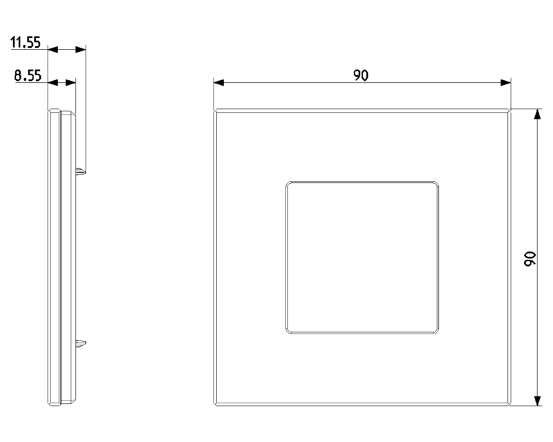 Plate 2M mirror glass ice silver - Image 2