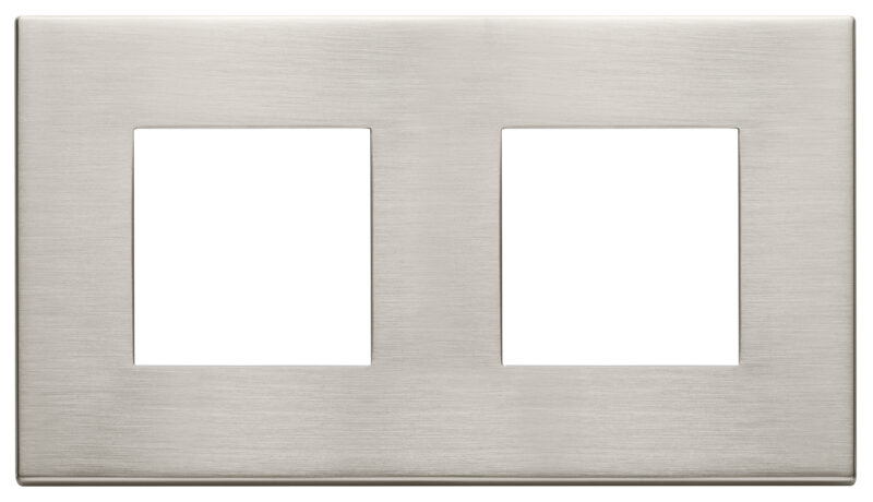 Plate 4M (2+2)x71mm metal brushed nickel