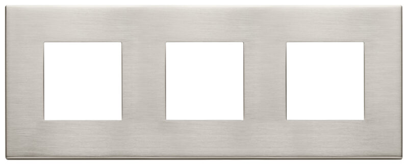 Plate 4M(2+2+2)x71mm met. brushed nickel