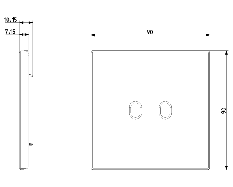 Plate 2Mx2 Vintage matt white - Image 2