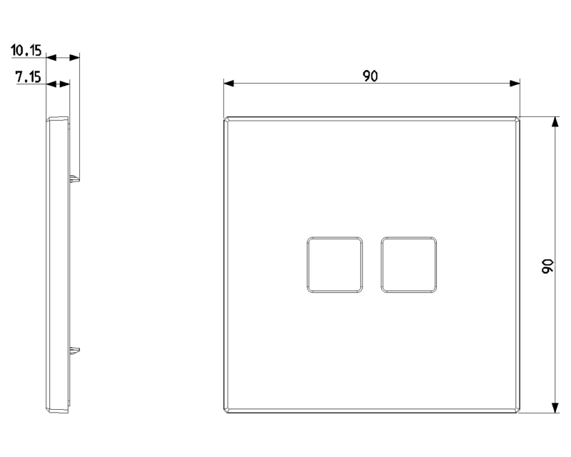 Plate 2Mx2 Flat matt white - Image 2