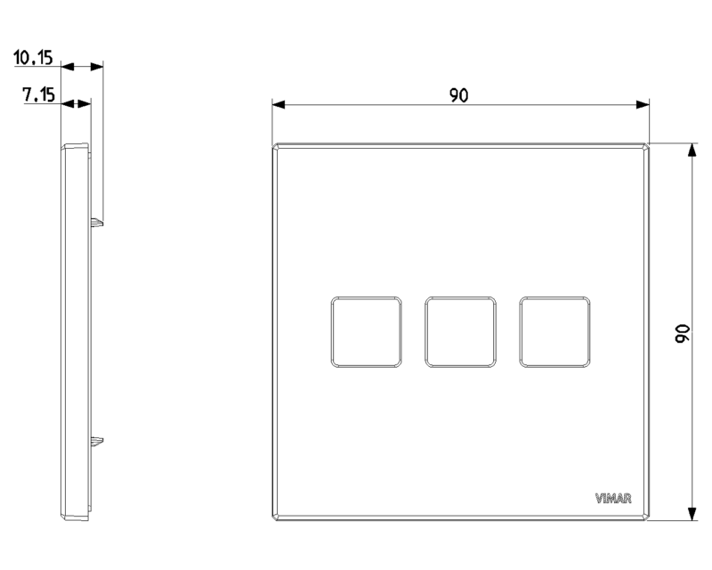 Plate 3Mx3 BS Flat matt white - Image 2