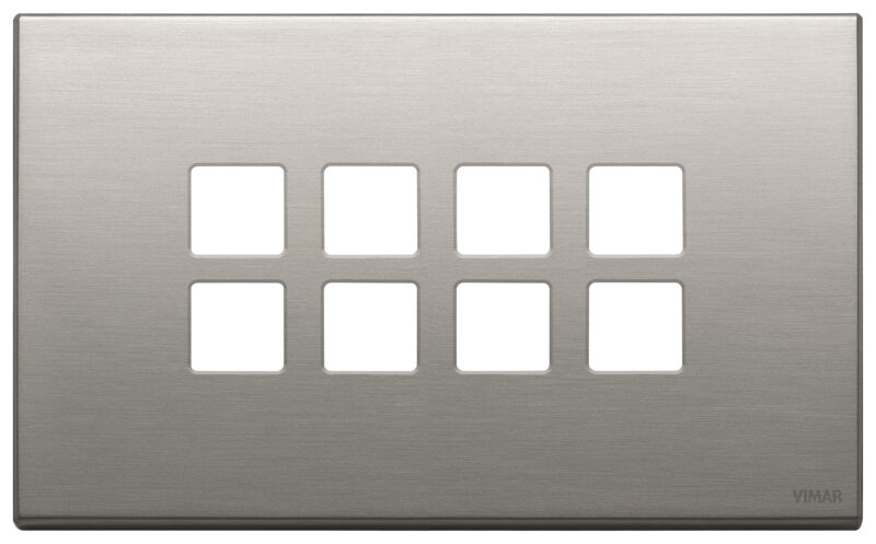 Plate 4Mx8 Flat brushed nickel