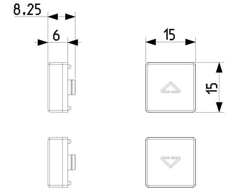 2 buttons Flat arrows symbol white - Image 2