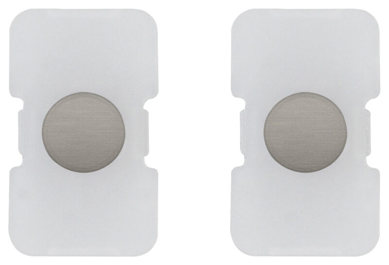 2 buttons Tondo lightable nickel