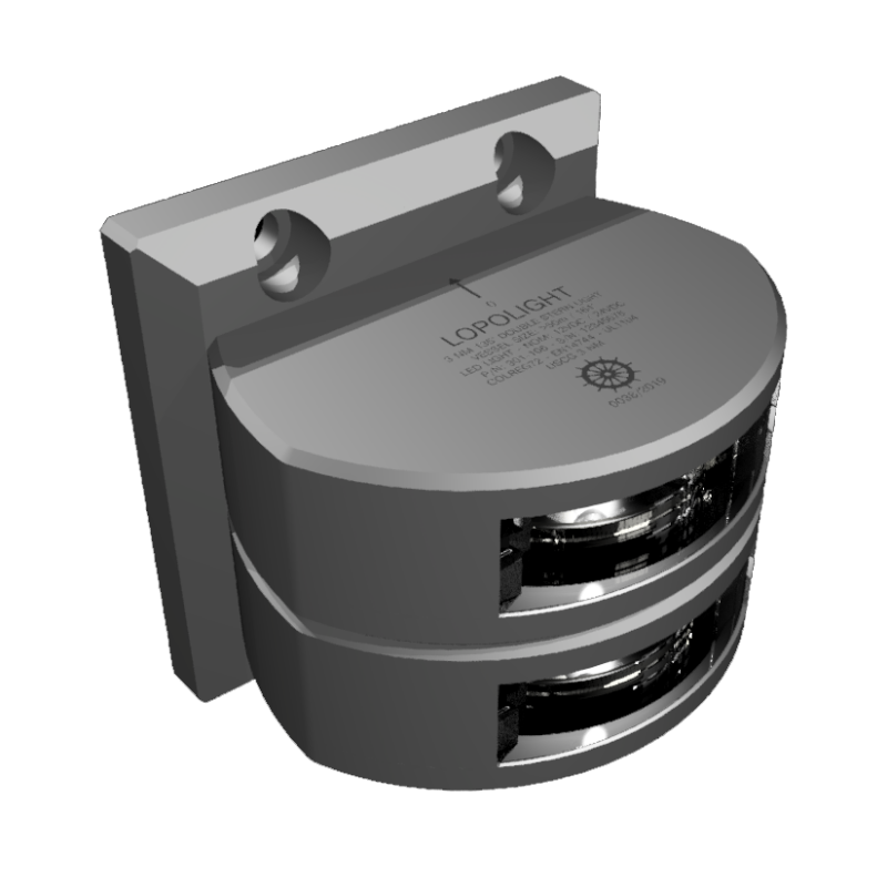 3nm 135° Stern light, double w/2.5 meter cables