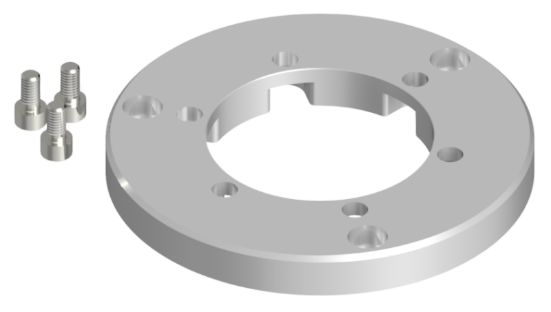 Circular Baseplate for horizontal mount lights aluminium