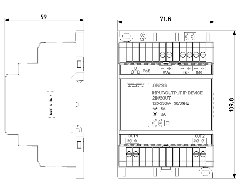 2-relay-input/output IP device - Image 2