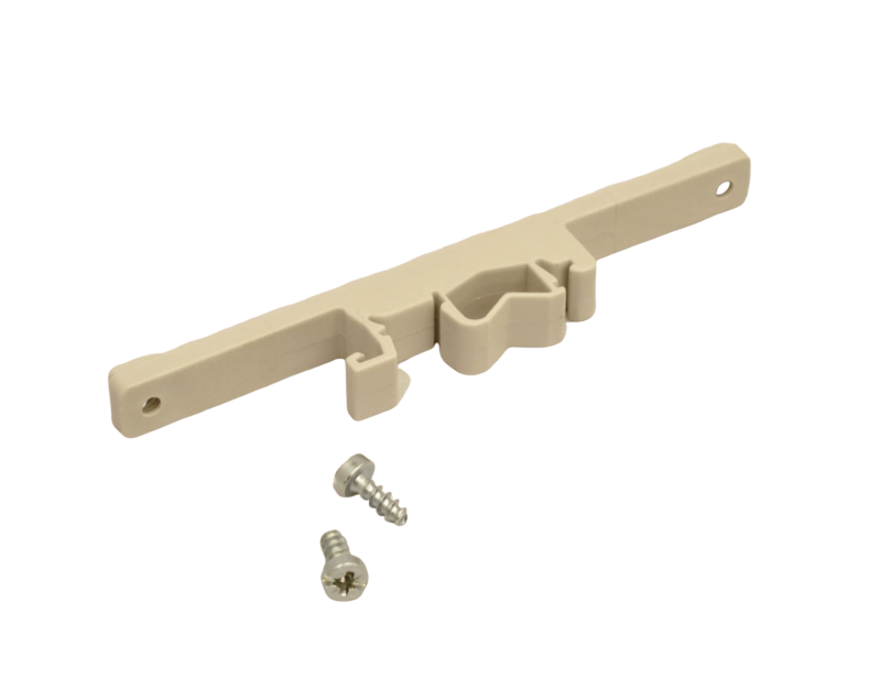 Kit of 1 clip & 2 screws. Use with USG-2 on top hat (EN 50 022) or G section (EN 50 035) rails