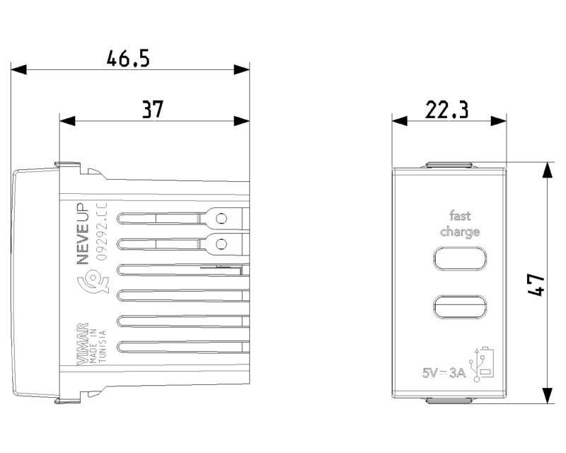 C+C-USB supply unit 5V 3A 1M carbon m - Image 2